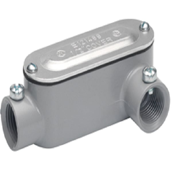 LL-46CGC Bridgeport 5 Series Type LL Combination Conduit Body With Cover, Gasket, 2 in Hub, 85, 70.7 cu-in, Die Cast Aluminum