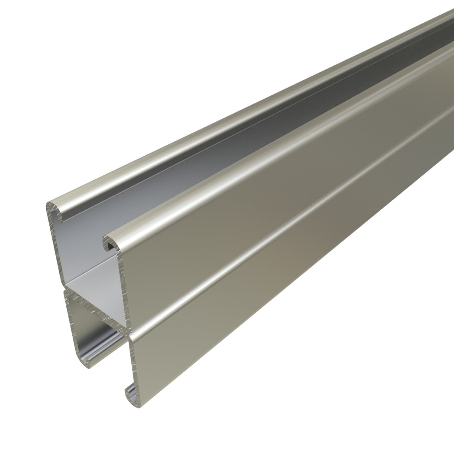 P1001-20SS P1000 Back to Back Solid Channel, 20 ft L 1-5/8 in W 3-1/4 in D 12 ga THK, Low Carbon Steel, Domestic