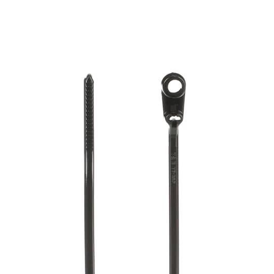 TY33MX Ty-Rap Integrated Mounting Hole Cable Tie, 3.6 in L x 0.1 in W x 0.04 in THK, Nylon/Polyamide 6.6