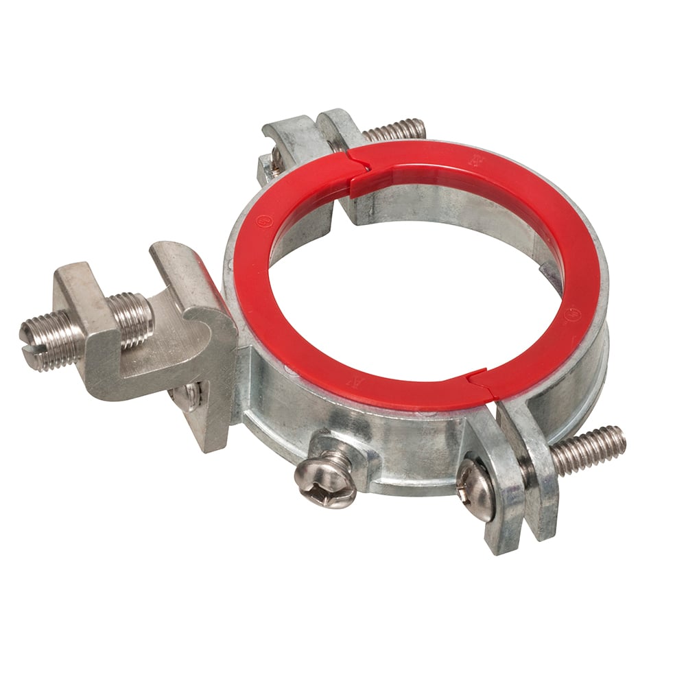 559 550 Split Ground Bushing, 4 in Trade, 14 AWG Wire Min, #2/0 AWG Wire Max, Die Cast Zinc