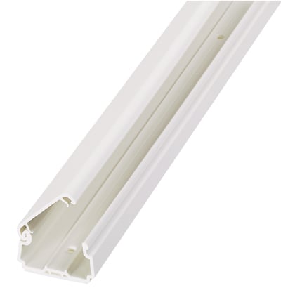 LDPH10WH6-A Pan-Way 2-Piece Latching Power Rated Tamper-Resistant Surface Raceway, 6 ft L x 1.52 in W x 0.86 in H, 1 Channel, PVC