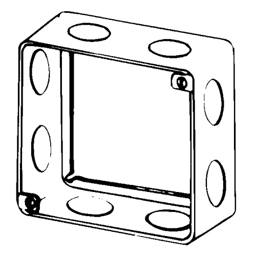4SE-3/4 Square Box Extension Ring, 1-1/2 in D, Steel