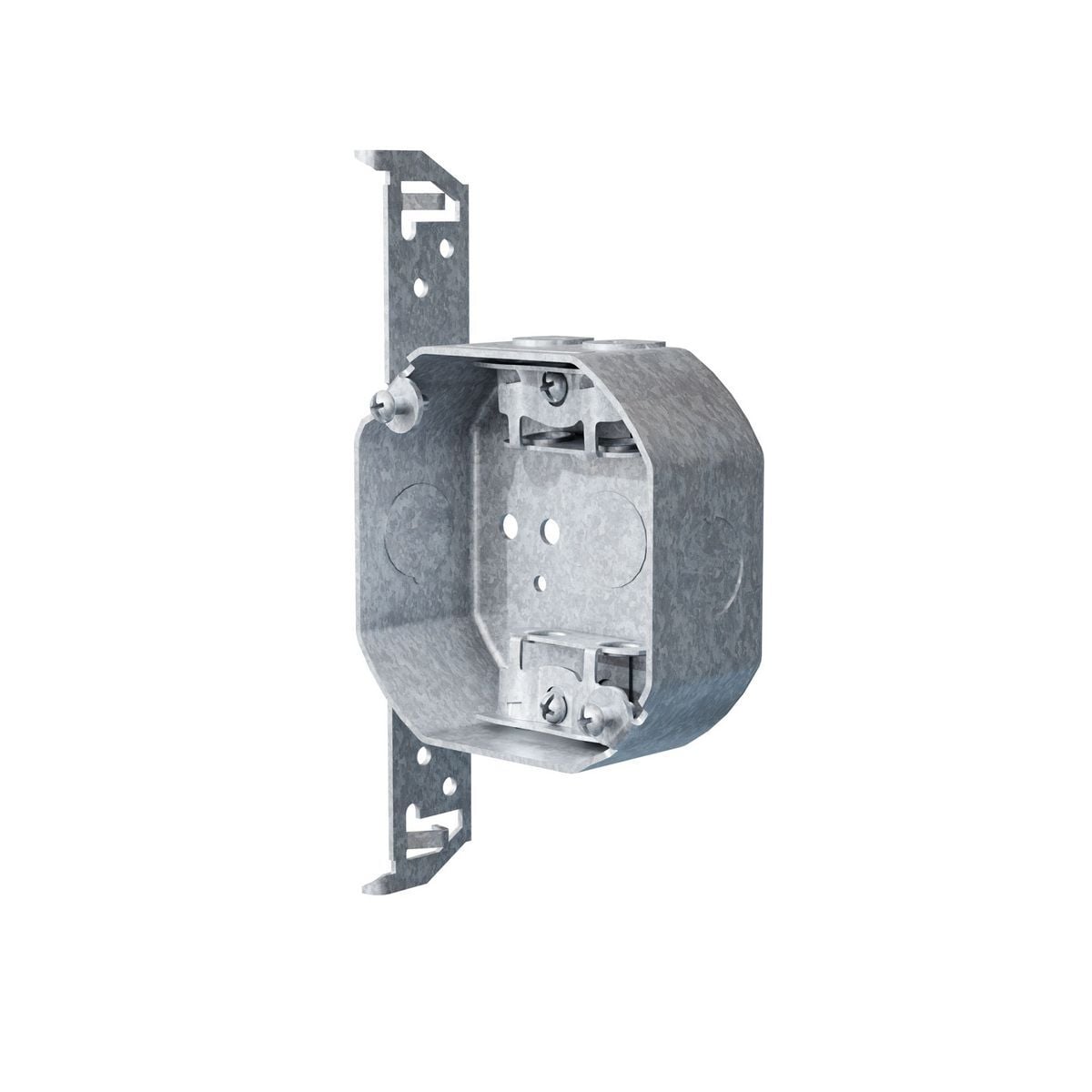 155 Octagon Box, Steel, 15.5 cu-in, 6 Knockouts