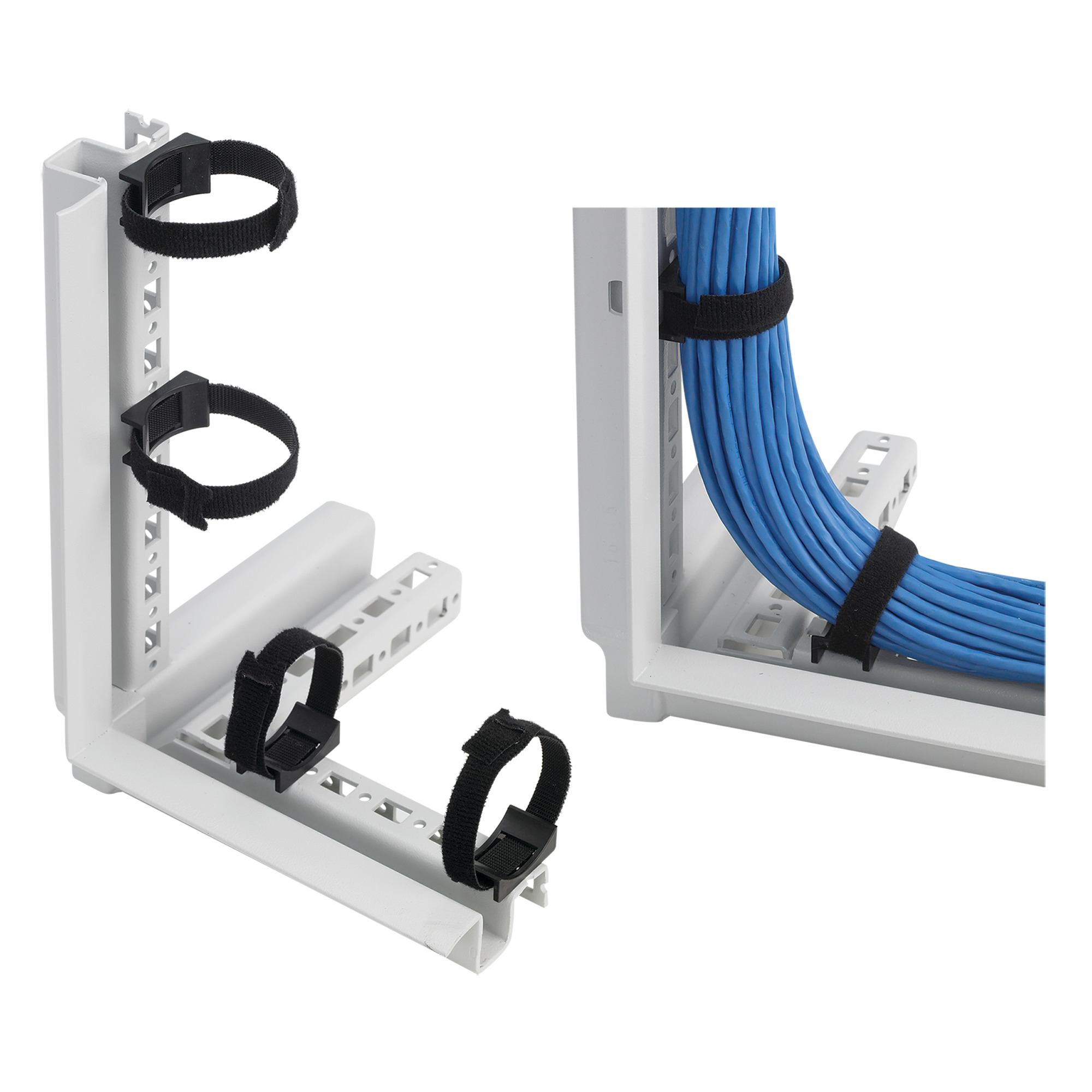 PCMFTD10 DPY Frame Tie-Down Bracket, For Use With ProLine Free-Standing Cabinet, (55) Cat 6 Cable Capacity, Plastic
