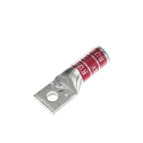 60142 Color-Keyed 1-Hole Non-Insulated Compression Lug, 3/0 AWG Aluminum/Copper Conductor, Die Code: 60, 3/8 in Stud, Aluminum