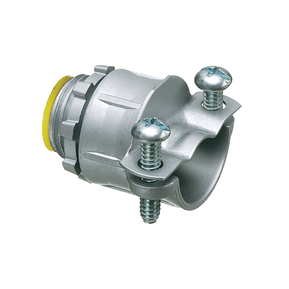 4201A All Purpose Cable Connector With Insulated Throat, Locknut, 1/2 in Trade, 1/2 in Knockout, 0.63 to 1.81 in Cable Openings, Die Cast Zinc