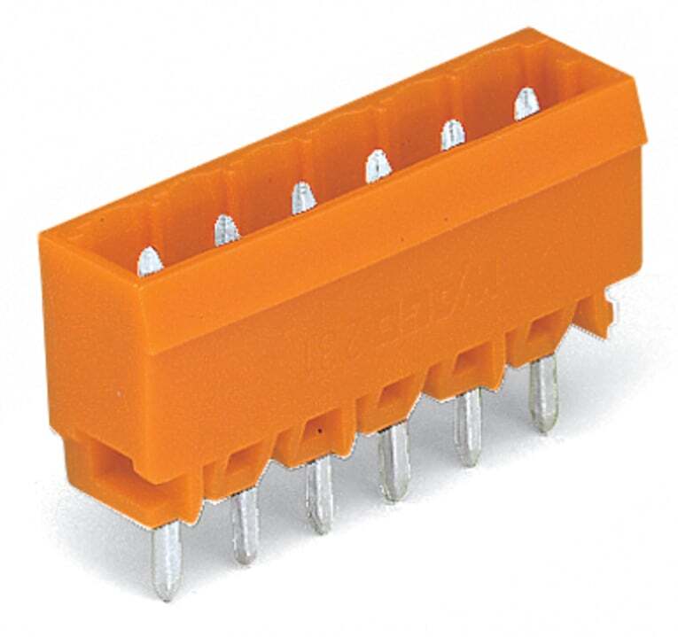 231-345/001-000 Straight THT Male Header, 630 V, 15 Positions, 0.2 in, Polyamide