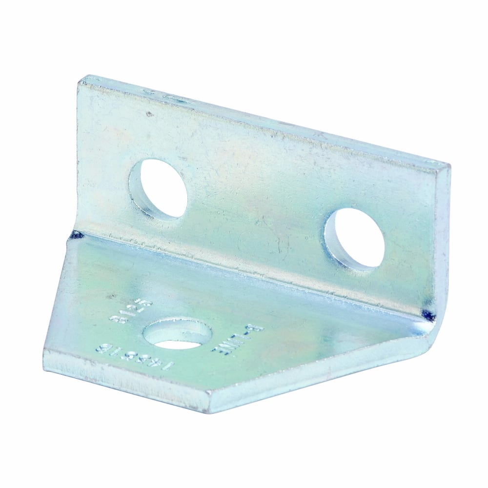 B125ZN 90 deg Gusseted Shelf Angle, 3 Holes, 2-5/16 in L x 1-5/8 in W x 7/32 in THK, Steel