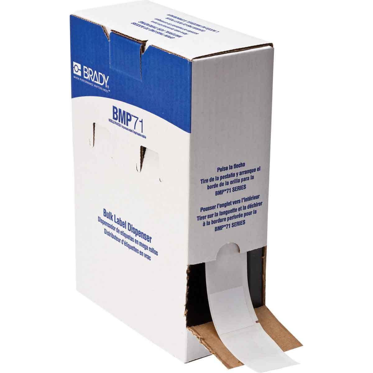 BM-109-427 Self-Laminating Wrap Around Wire and Cable Label, 1.5 in L x 1.5 in W, Vinyl