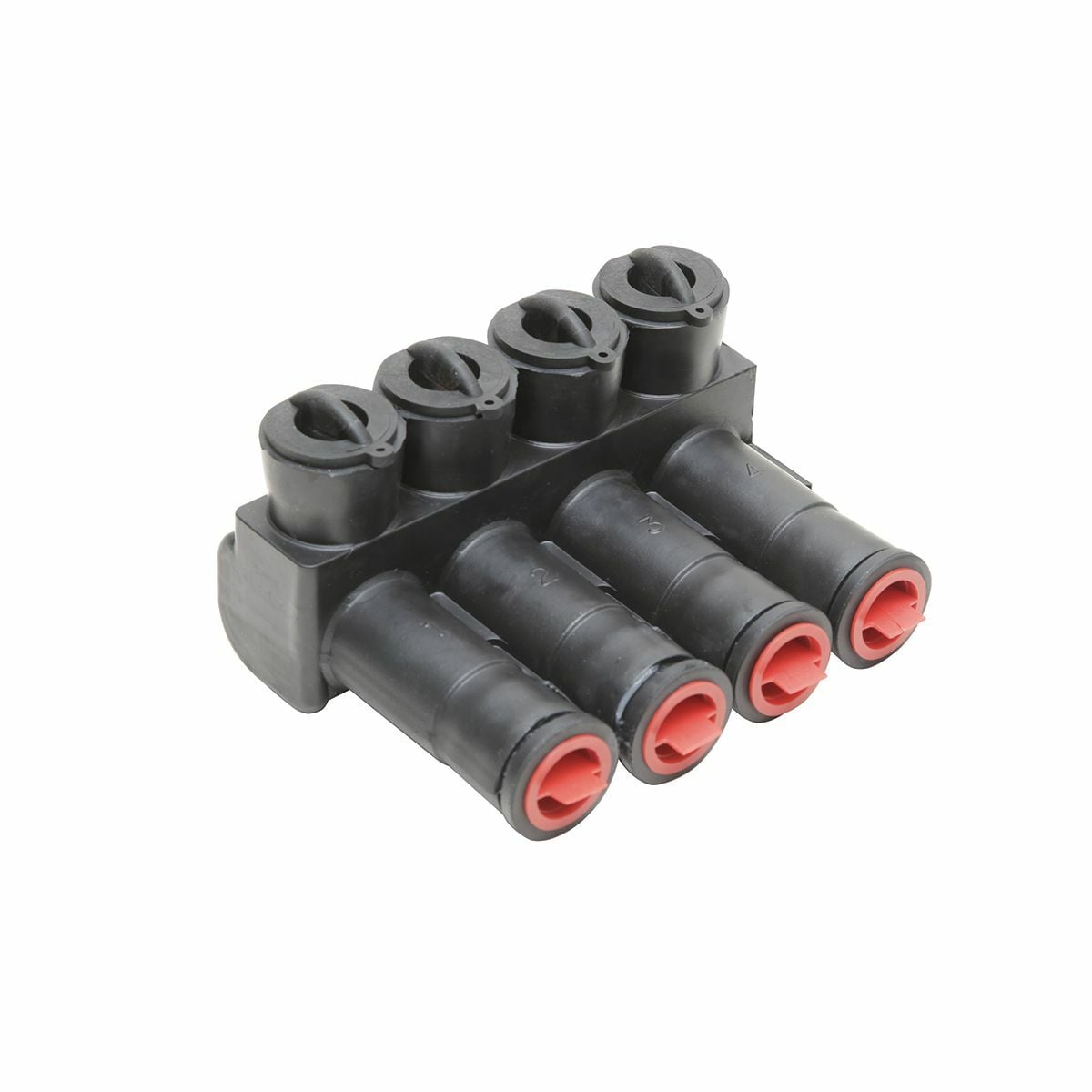 BIBS3504DB 4-Port Type BIBS Connector, Aluminum/Copper/Stranded Conductor, 12 AWG to 350 kcmil Run/Main, Aluminum