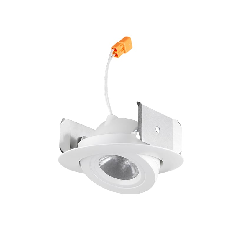 4RLA G2 06LM 30K 90CRI NFL 120 FRPC WH Round Adjustable Retrofit Downlight, 10.5 W Fixture, 120 V, Aluminum Housing