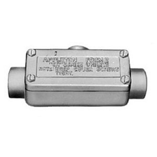 ERT50 Unilets T-Style Dust-Ignitionproof Explosionproof Conduit Outlet Box With Cover, 1/2 in, Triple Coated