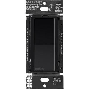 DVRF-AS-BL Claro Smart Accessory Switch for Diva Smart Dimmer Switch/Claro Smart Switch, Multi-Location On/Off, Black