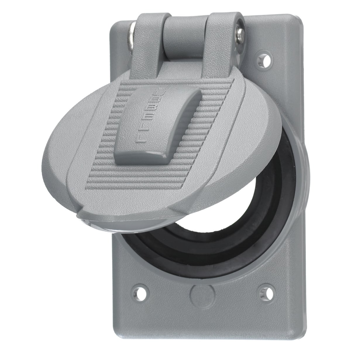 HBL7425WOA Molded Open Standard Weatherproof Lift Cover With 1.6 in Opening, 4.56 in L x 2.84 in W x 1.09 in D, Thermoplastic
