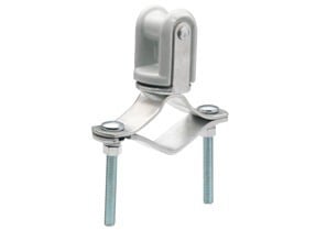 MWH-1 Bridgeport Adjustable Clamp-On Wire Holder, 1-1/4 to 3 in, For Use With Service End Cable, Porcelain
