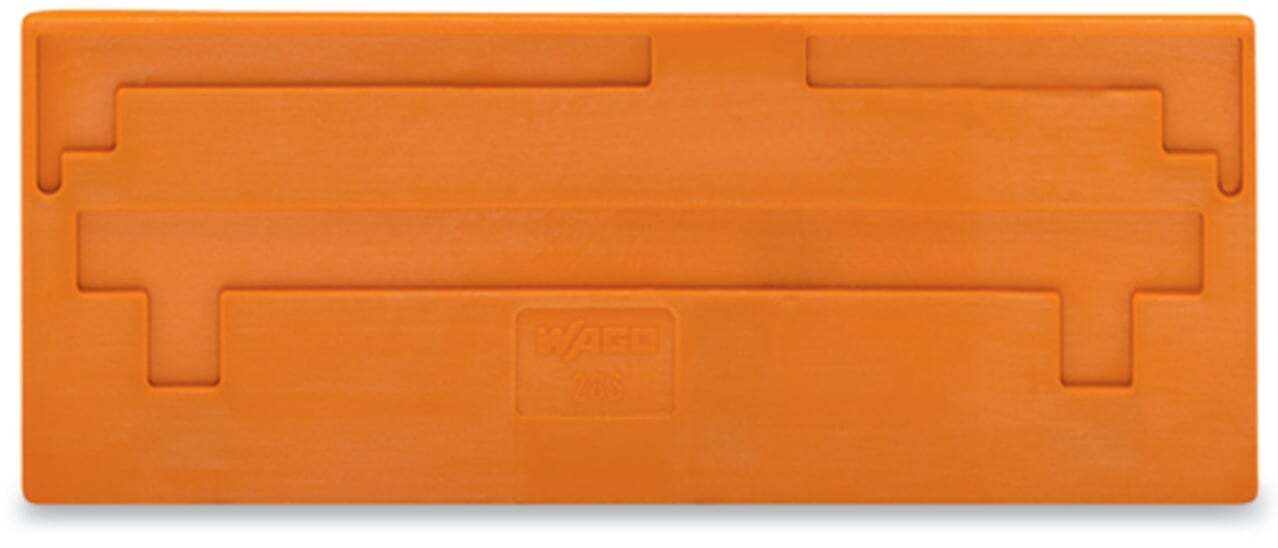 283-329 Separator Plate, For Use With Rail Mounted, Polyamide, Orange