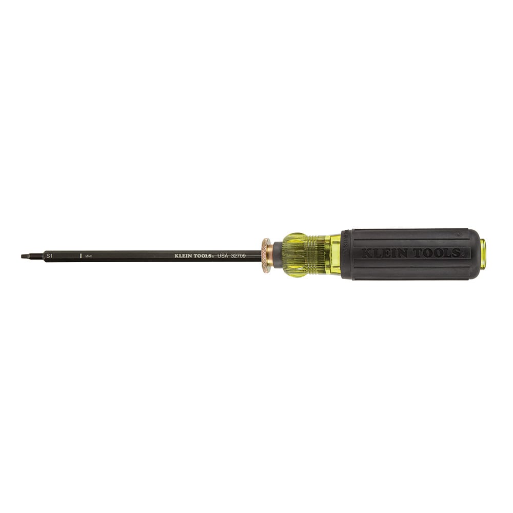32708 Adjustable Length Screwdriver, #2, #1 Square Point, 13-3/8 in OAL, Rubber Handle