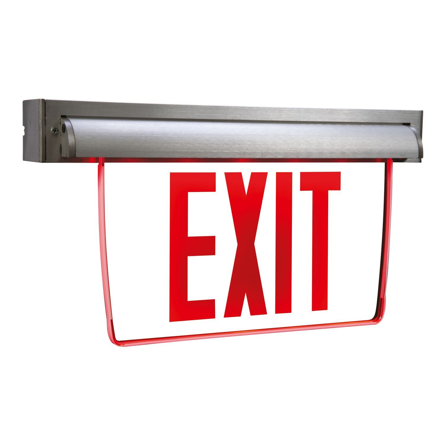 EUX6RH Sure-Lites Universal Exit Sign, LED Lamp, 0.9/1.1 W Fixture, 120 to 277 V, EXIT Legend