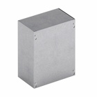 Type 1 junction boxes, 4" height, 4" length, 4" width, NEMA 1, Screw cover, SCGV NK enclosure, Surface mounted, Small single door, No knockout, Thru holes, Galvanized steel