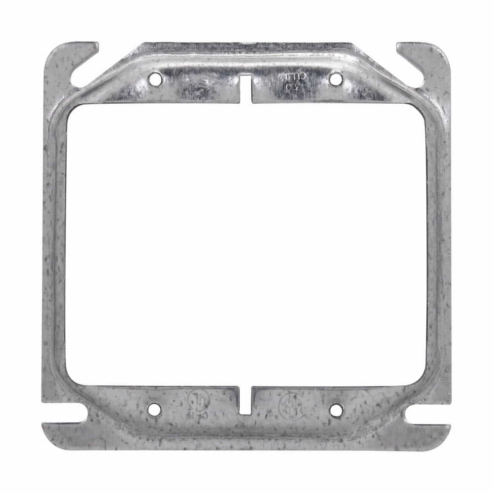 TP500 Thepitt 2-Device Square Mud Ring, 4 in L x 4 in W x 3/4 in D, Steel, 3/4 in Raised