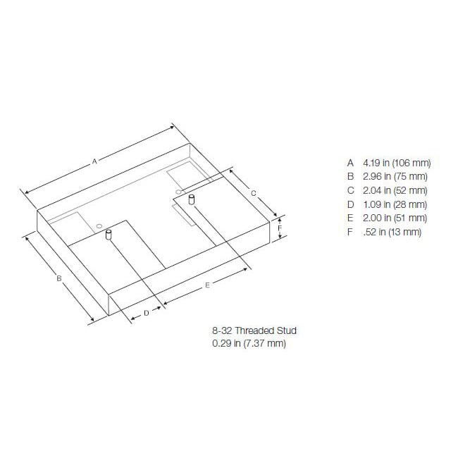 CFL-JBA-FAB Ballast Adapter Plate Retrofitting F Cans with Center Feeds to K Can