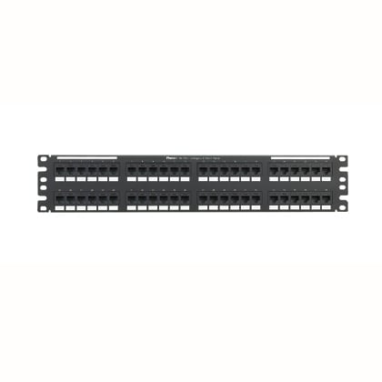 NK6PPG48Y NetKey 2RU Flat Patch Panel Kit, 48 Ports, Cat 6, 26 to 22 AWG Terminal, Cold Rolled Steel