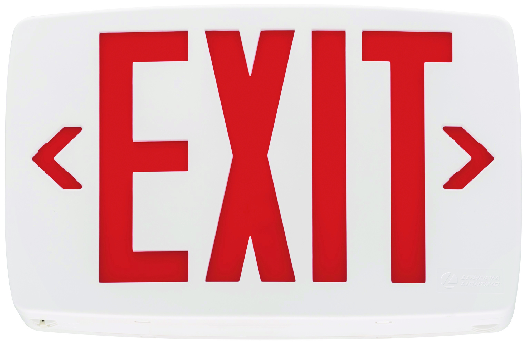 LQM S W 3 R 120/277 M6 Dual Voltage Single Face Stencil Face Emergency Exit Sign, LED Lamp, 0.62/0.69 W Fixture, 120/277 V AC, EXIT Legend