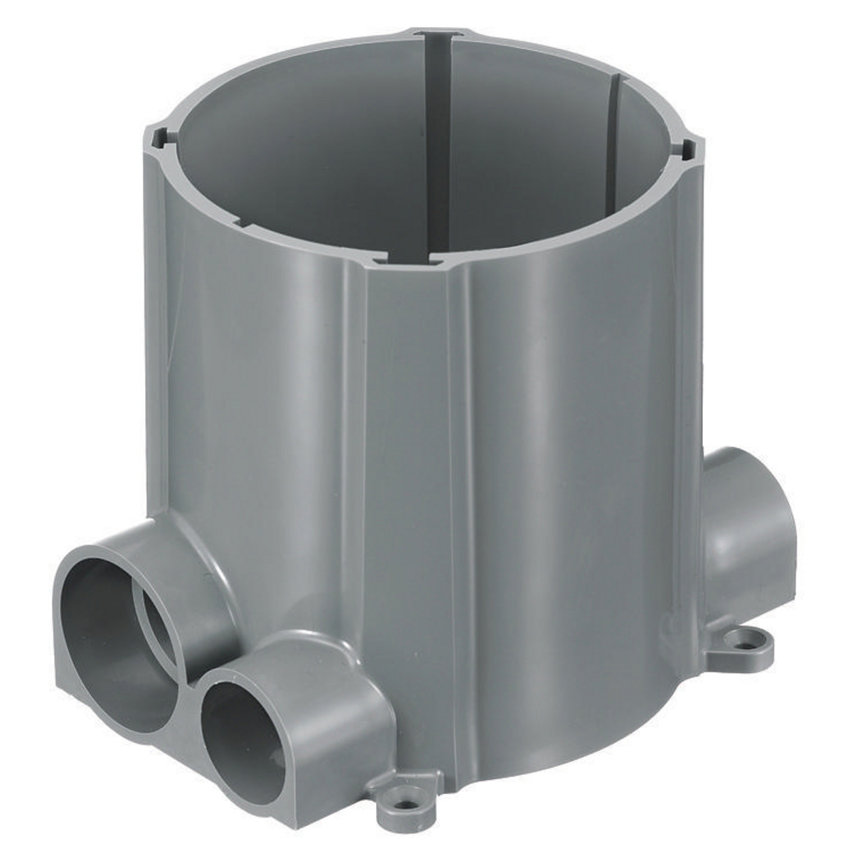 S1PFB Fully Adjustable Multi-Service Non-Metallic Concrete Floor Box, Thermoplastic, 100 cu-in Capacity, 2 Gangs, 2 Outlets, 2 Knockouts, 5.58 in L x 7.08 in W x 6 in H