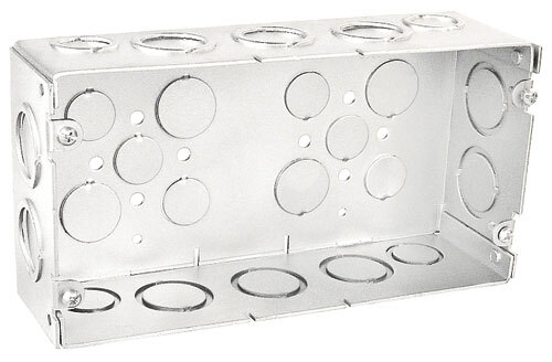 Deep Three Gang Multi-Gang Box w/ 3/4" & 1" Conduit KO, 2-1/2", 20 Pak