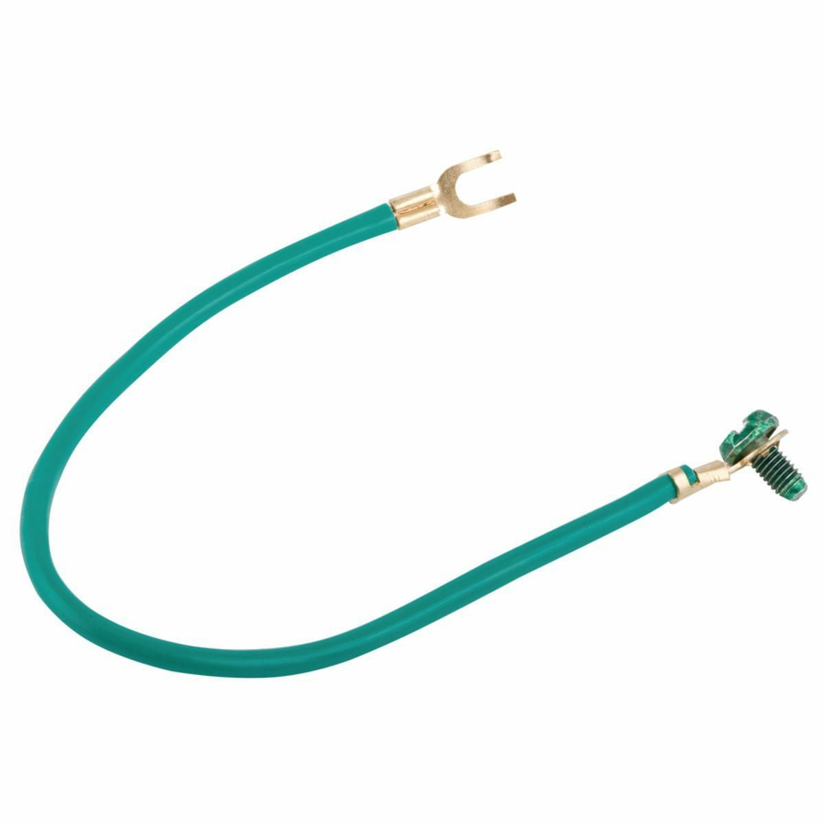 993 Ground Pigtail, 12 AWG Insulated/Solid Copper Wire, 8 in L, Grounding Wire Terminal, Copper