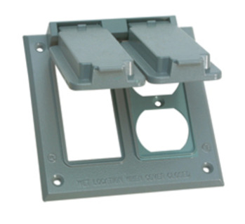 TP7495 Weatherproof Outlet Cover, 2-1/4 in D, Polycarbonate