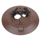 Poke-Through Cover, 7-1/2 Inch Diameter, Aluminum with Brown Powder Finish