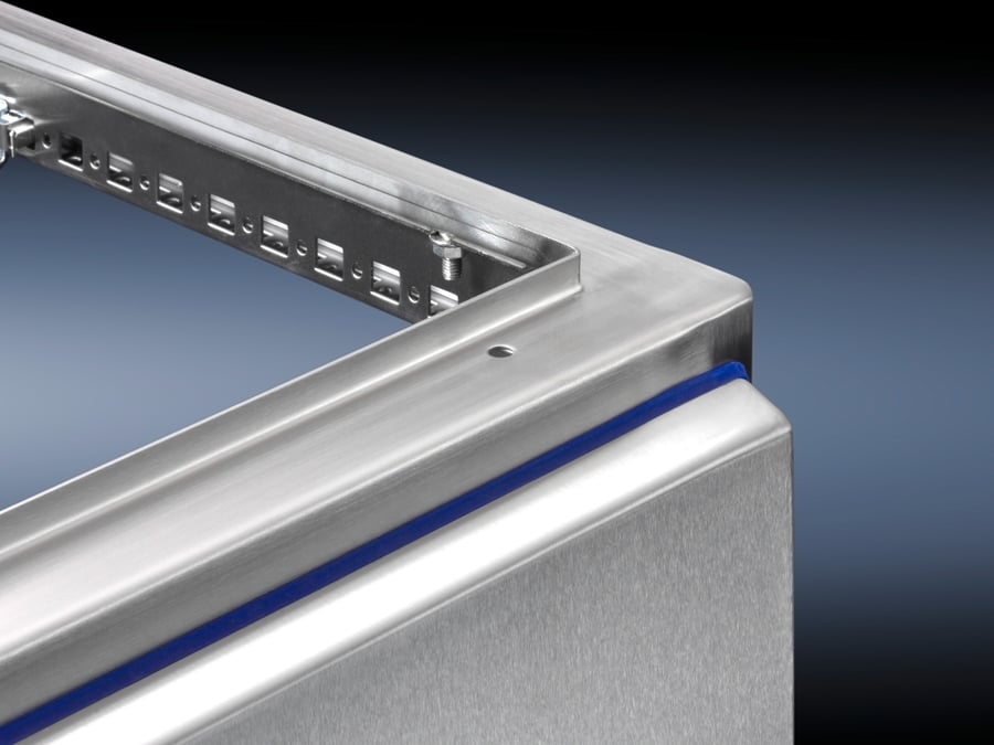 4000185 Side Panel With Exterior Blue Silicone Seal, 304 Stainless Steel