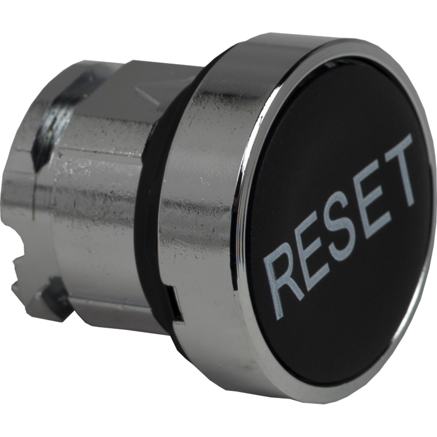 ZB4BA222 Harmony Head With Flush Reset on Cap, Round Shape, RESET Legend, Black