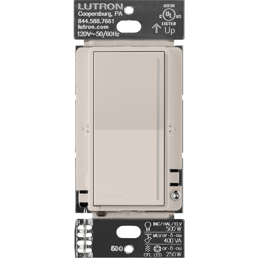 RRST-PRO-N-TP Sunnata RF PRO LED+ Touch Dimmer for RA3 Systems, Phase Selectable, LED/ ELV/ MLV, Neutral Required, 120V, Taupe