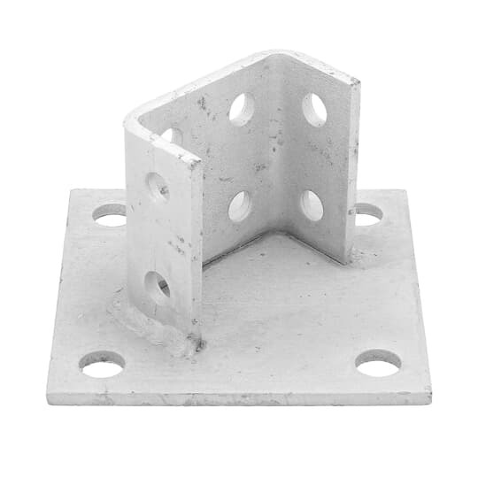 AP235HDG Superstrut 200 12-Hole Diagonal Post Base Connector, Diagonal Channel Position, 3-1/2 in H Base, For Use With Channels, Steel