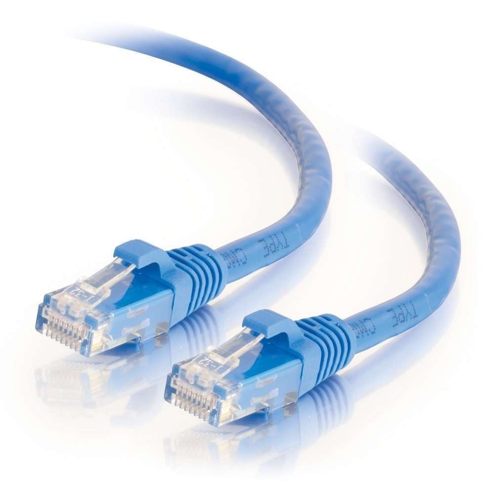 576-110-007 Quiktron Value Booted Patch Cord, Cat 6, 24 AWG Solid Copper Conductor, Male RJ45 Connector, 7 ft L Cord, Blue