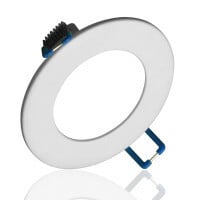DLE321204KRDWH 3 in Aperture Dimmable Flat Panel Recessed LED Downlight, LED Lamp, 6 W Fixture, 120 V AC, Cast Aluminum Housing