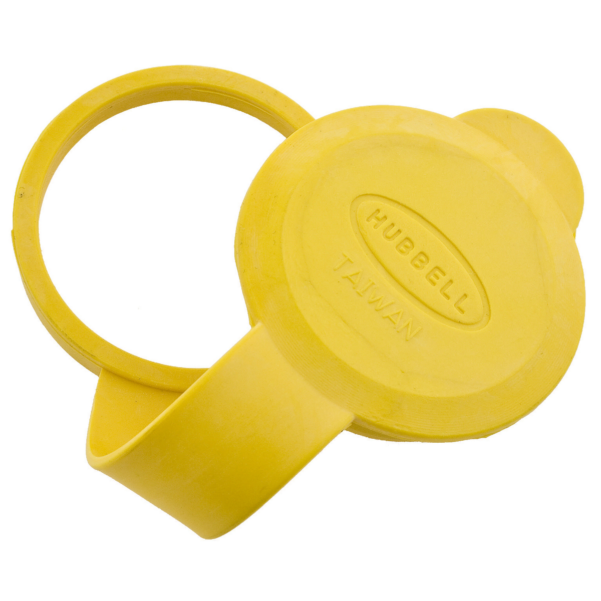 HBL60CM19 Standard Molded Closure Cap, For Use With 15/20 A Straight Blade, 15 A Locking Weatherproof Boots, Device Mount, Elastomer, Yellow