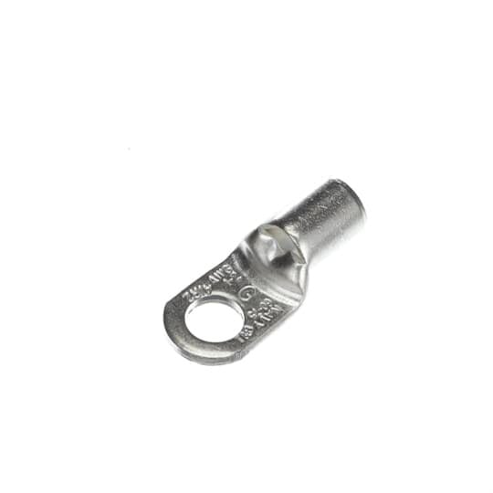 G973 Sta-Kon G Series Non-Insulated Ring Terminal, 2 AWG Conductor, 1.59 in L, Tubular Barrel, Copper, Metallic