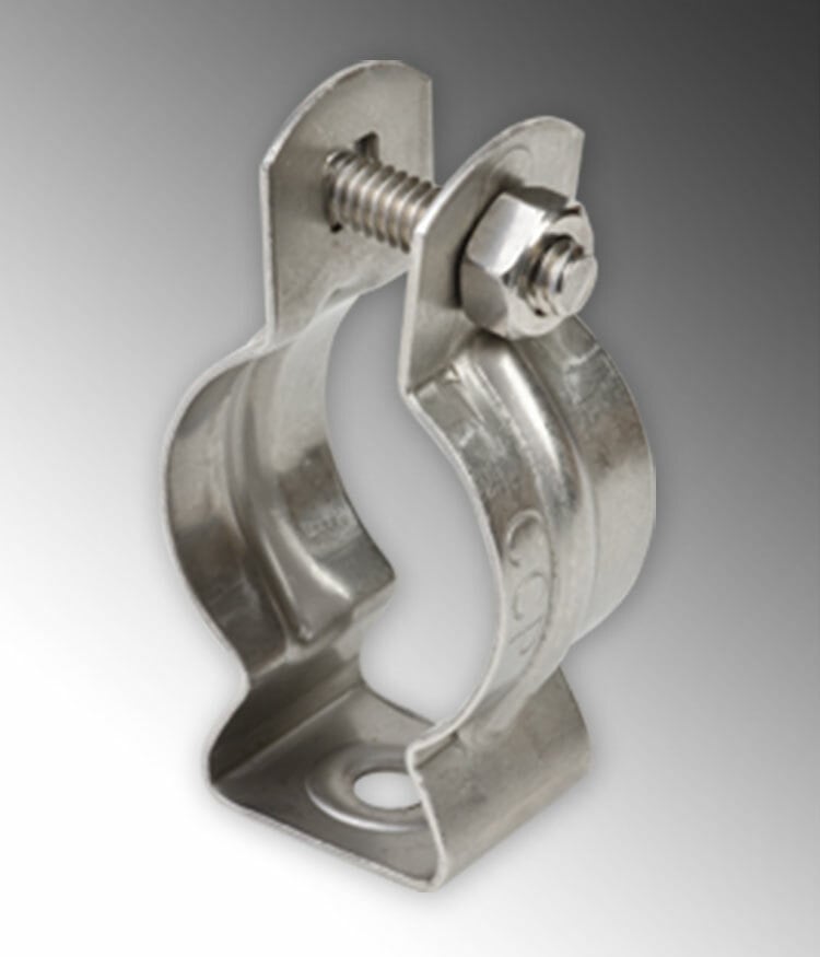 S62000MH00 Mini Conduit Hanger, 2 in, For Use With Rigid Conduits, Stainless Steel, Polished Silver