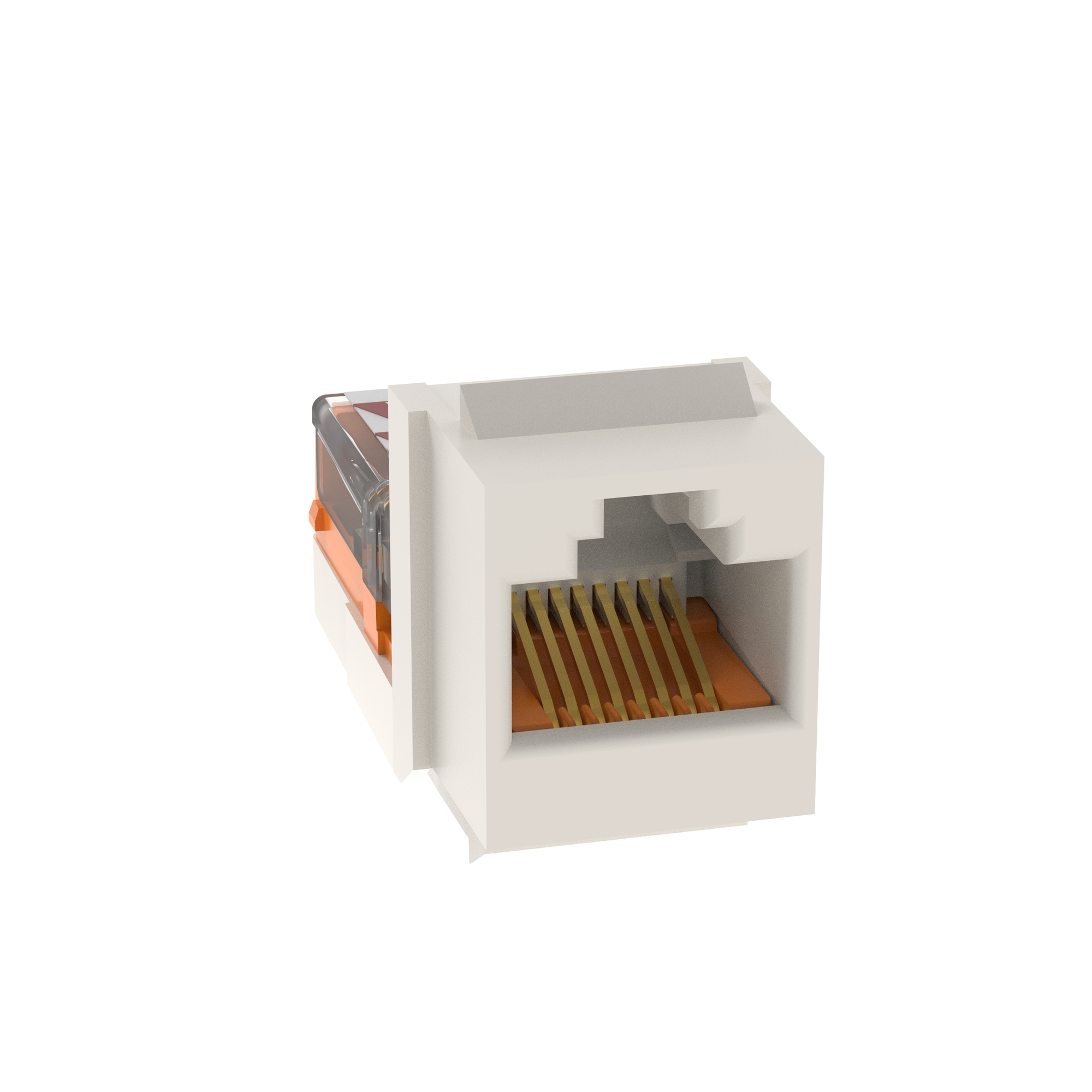 NetKey Cat 5e Leadframe Jack, White