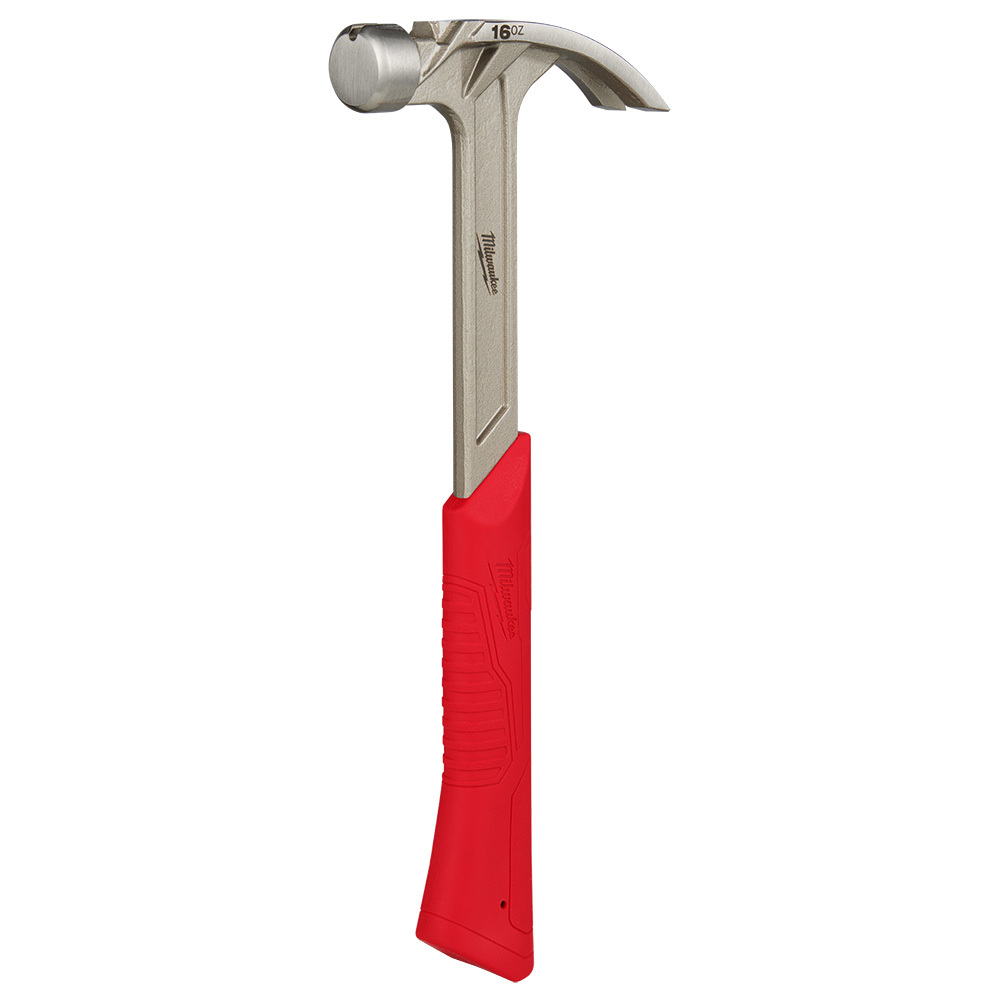48-22-9018 Hybrid Claw Hammer, 13.2 in OAL, Smooth Face, 16 oz Head, Anti-Ring Claw