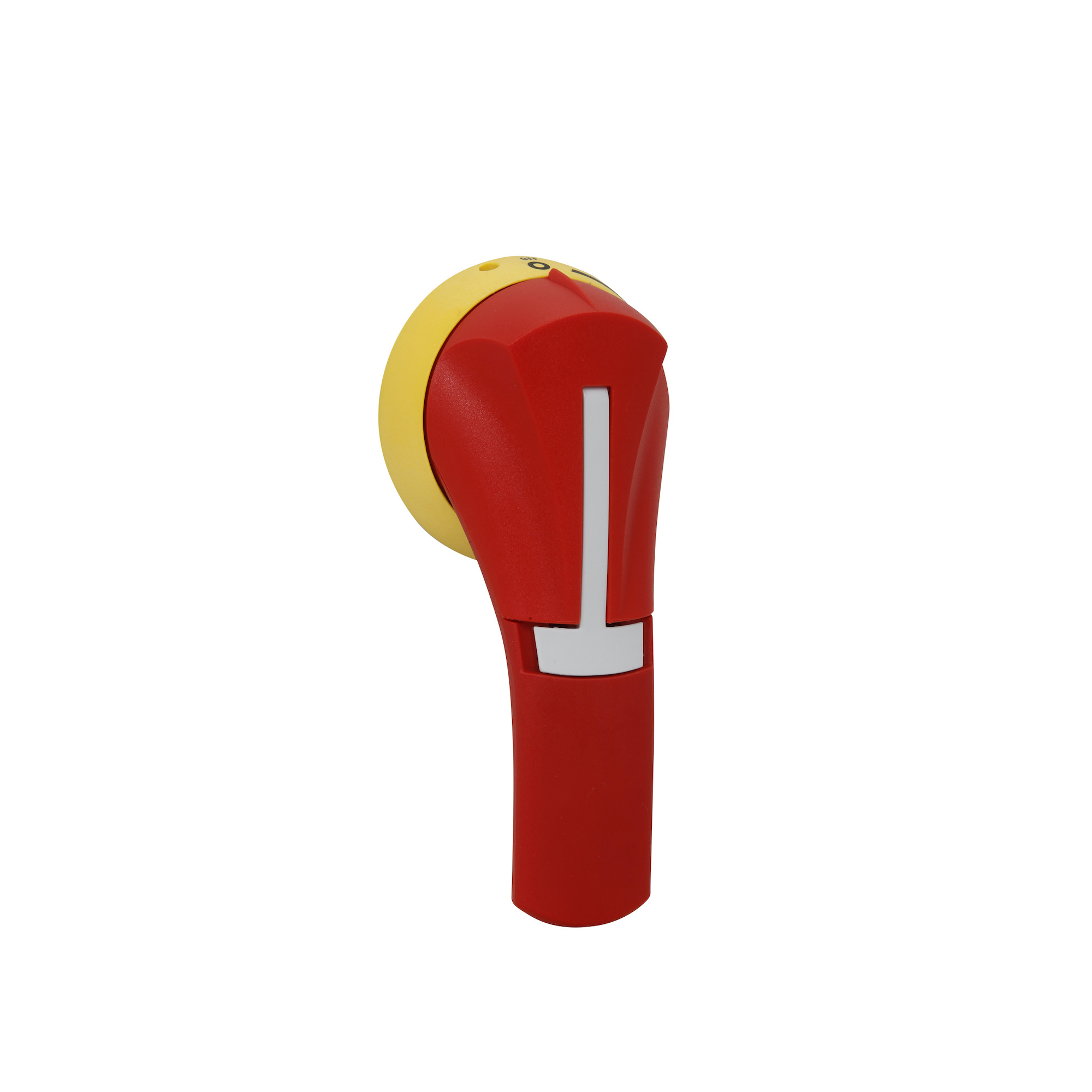 H4X-06R Defeatable External Padlockable Front Operated Pistol Handle, 3-1/2 in L x 1.91 in W x 6-1/2 in H, Red/Yellow