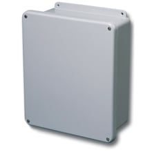 16146-4XFLC JIC Enclosure, 15.46 in W x 6.23 in D x 17.53 in H, NEMA 4X, Fiberglass Reinforced Polyester