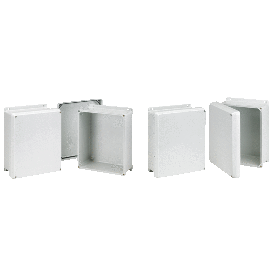 HJ1816HWLG Enclosure, 19.31 in L x 17.31 in W x 9.58 in D, NEMA 4X/IP66 NEMA Rating, Fiberglass