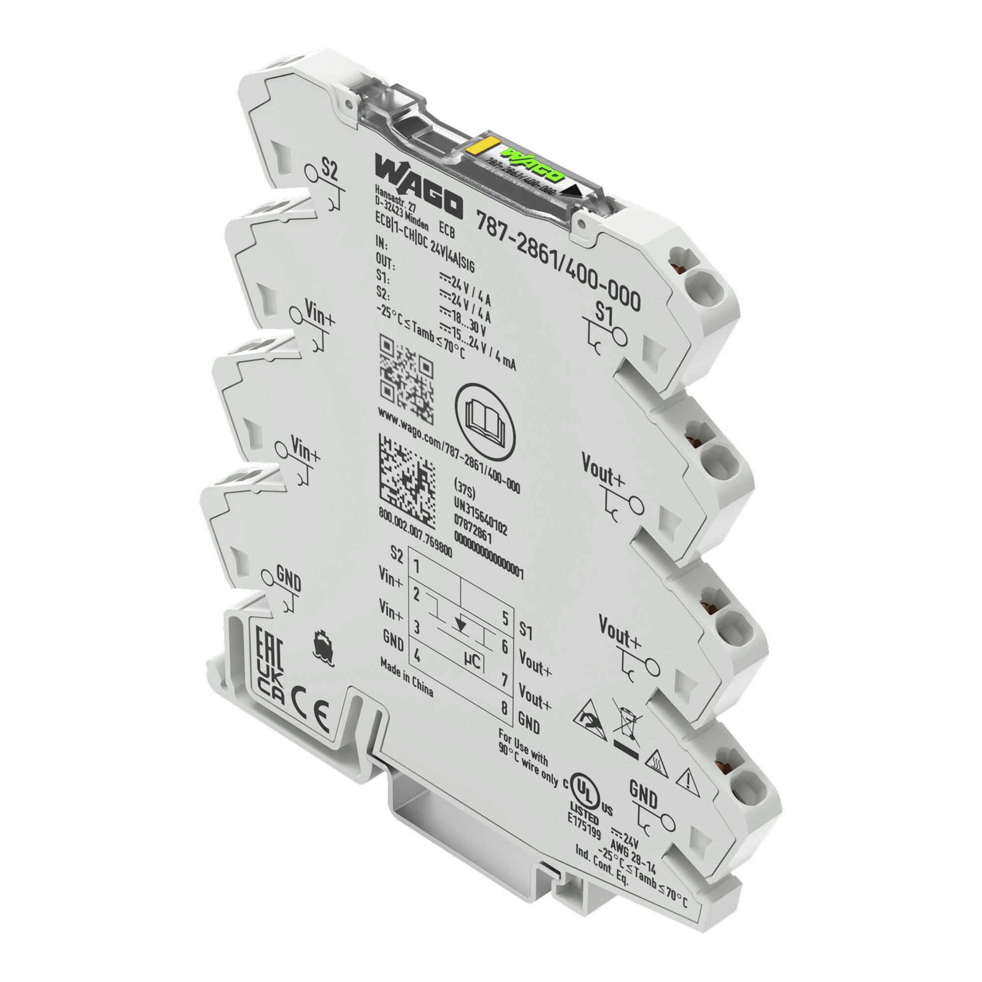 787-2861/400-000 Circuit Breaker, 4 A