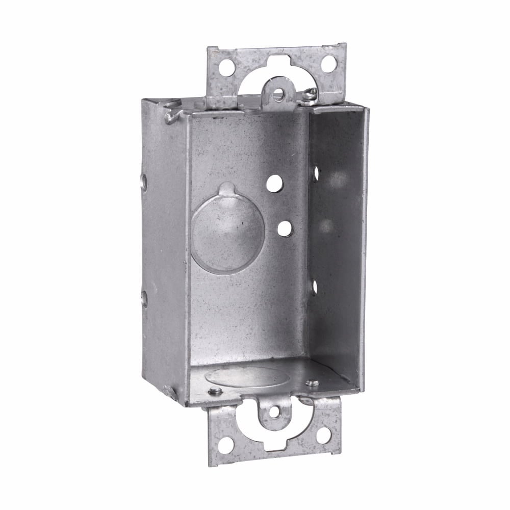 TP114 Thepitt Deep Non-Gangable Welded Switch Box, Steel, 7.5 cu-in Capacity, 2 Knockouts, 2 in W x 1-1/2 in D x 3 in H