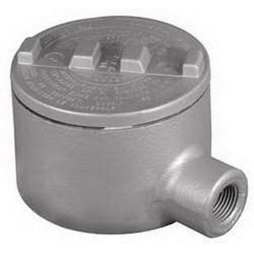 GRE50 Unilets E-Style Dust-Ignitionproof Explosionproof Conduit Outlet Box With Cover, 1/2 in, 3.38 in Cover Opening, 18 cu-in, Triple Coated