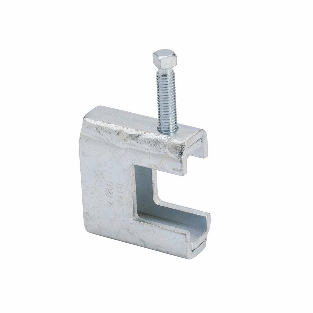 B321-2HDG Rod to Beam Clamp, 1/2-13 Rod, 1/4 to 1-11/16 in THK Flange, 1400 lb Load, Low Carbon Steel, Hot Dipped Galvanized